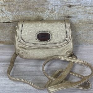 Nicole Miller Gold Veronica Crossbody Bag w/Chain Strap